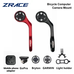 ZRACE Computer Camera Holder Racing Bike Handlebar Mount for IGPSPORT Bryton Wahoo Gopro Garmin Aluminum Support Bicycle 3D CNC