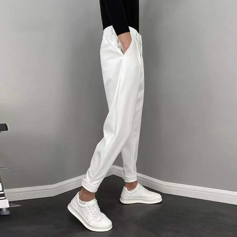 Men's Spring Summer Thin Button Simplicity Pants Handsome Pockets Solid Color Zipper Fashion Casual Clothing
