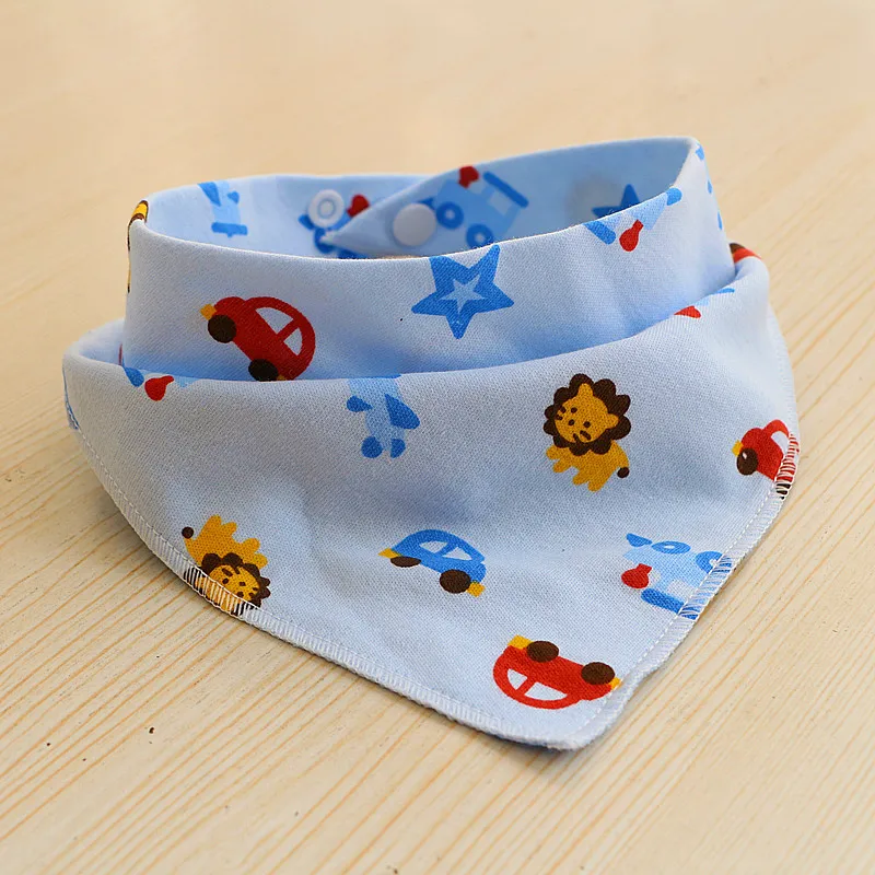 1 Pc Cartoon Print Baby Bibs for Boys Girls Bandana Cotton Triangle Burp Cloth Baby Saliva Towel Baby Feeding Stuff Accessories cheap baby accessories	 Baby Accessories