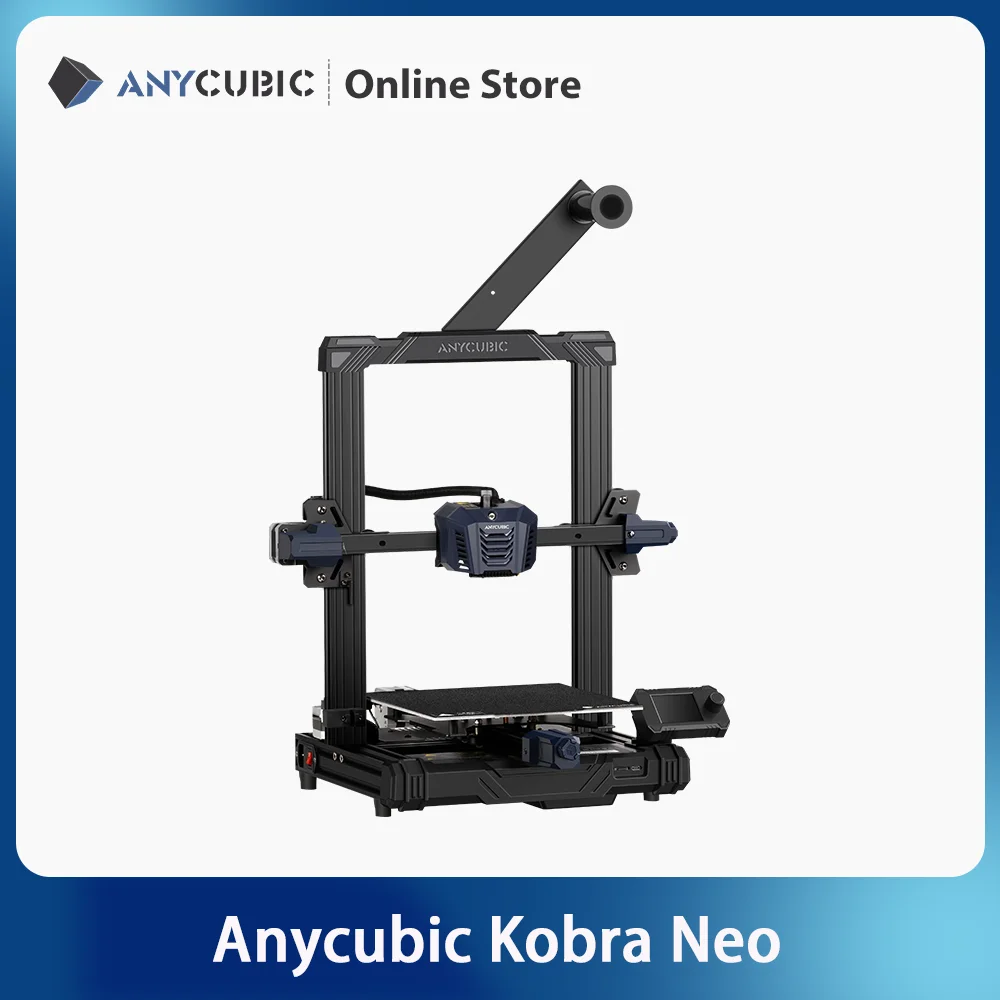 Anycubic Kobra Neo FDM 3D Printers With 25x22x 22 cm Printing Size 10 cm/s Speed 25 Points Auto