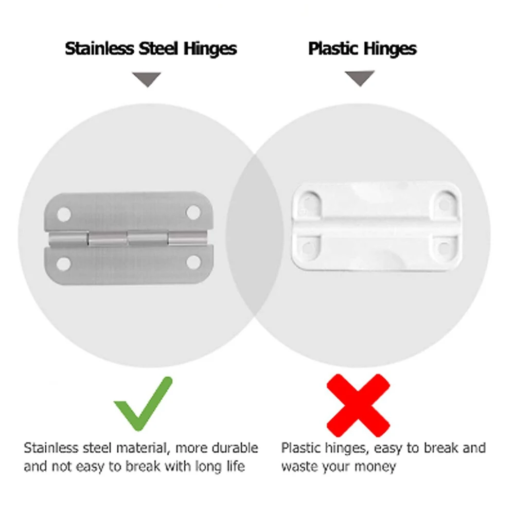 3PCS Igloo Cooler Hinges & Screws Stainless Steel Replacements Cooler Parts Stainless Rust-Resistan 25-165 Quarts Accessories