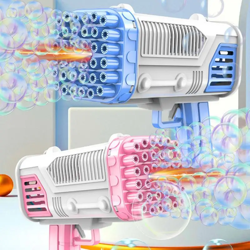 

36 Holes Bubble Toy Handheld Electric Giant Bubbles Maker Machine Handheld Colorful Bubbles Maker Toy Outdoor Party Wedding