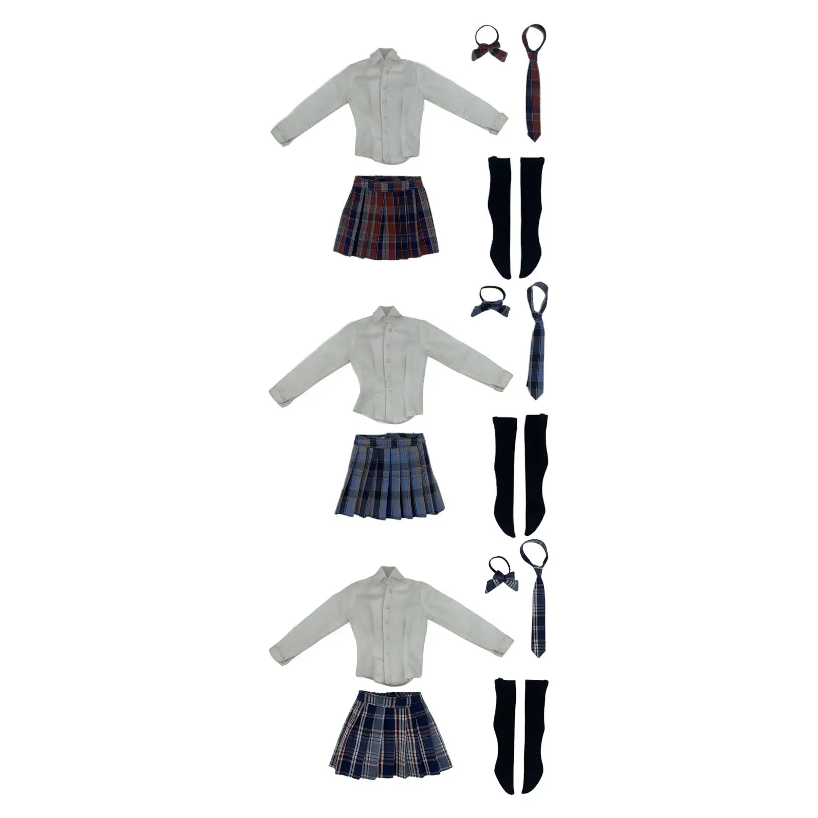 1/6 Girl Suit Uniform Costume Outfit for 12`` inch Figures Body Accessories