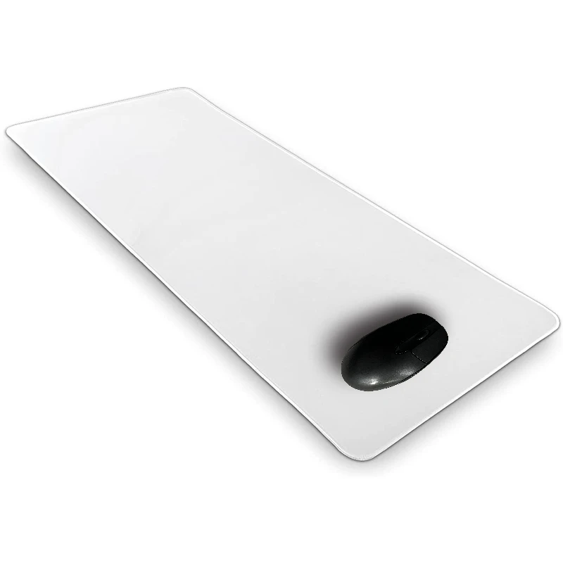 Elfenbeinweißes Gaming-Mauspad, 900 x 400, Schreibtischunterlage, langes Stoff-Mauspad aus Gummistoff, genähter Rand, Teppich, erweiterte leere Tastaturmatte