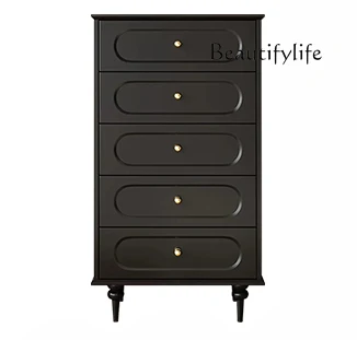

American Retro Chinese Style TV Tea Table Combination Living Room Solid Wood Floor Cabinet Paint TV Stand