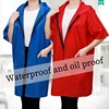 Men's and women's short sleeved thin kitchen waterproof and oil proof cover zippered work clothes aprons coats pet clothes 1