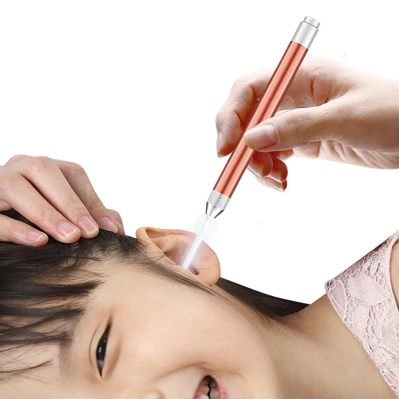LED Penlight Torch Flashlight Otoscope Tool Earwax Removal Ear Wax Visual Spoon Earpick Cleaning Endoscope Light for Adult Baby 6