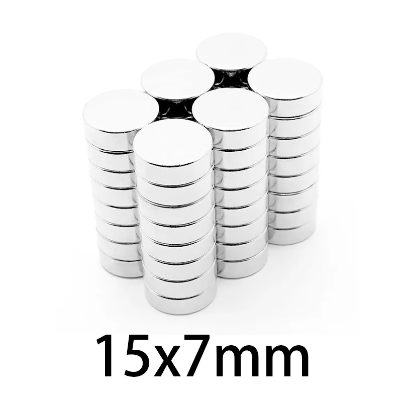 

5pcs 15x7 Small Magnets 15mmx7mm N35 circular Neodymium Magnet 15x7mm Permanent NdFeB Magnet 15*7 Disc magnet