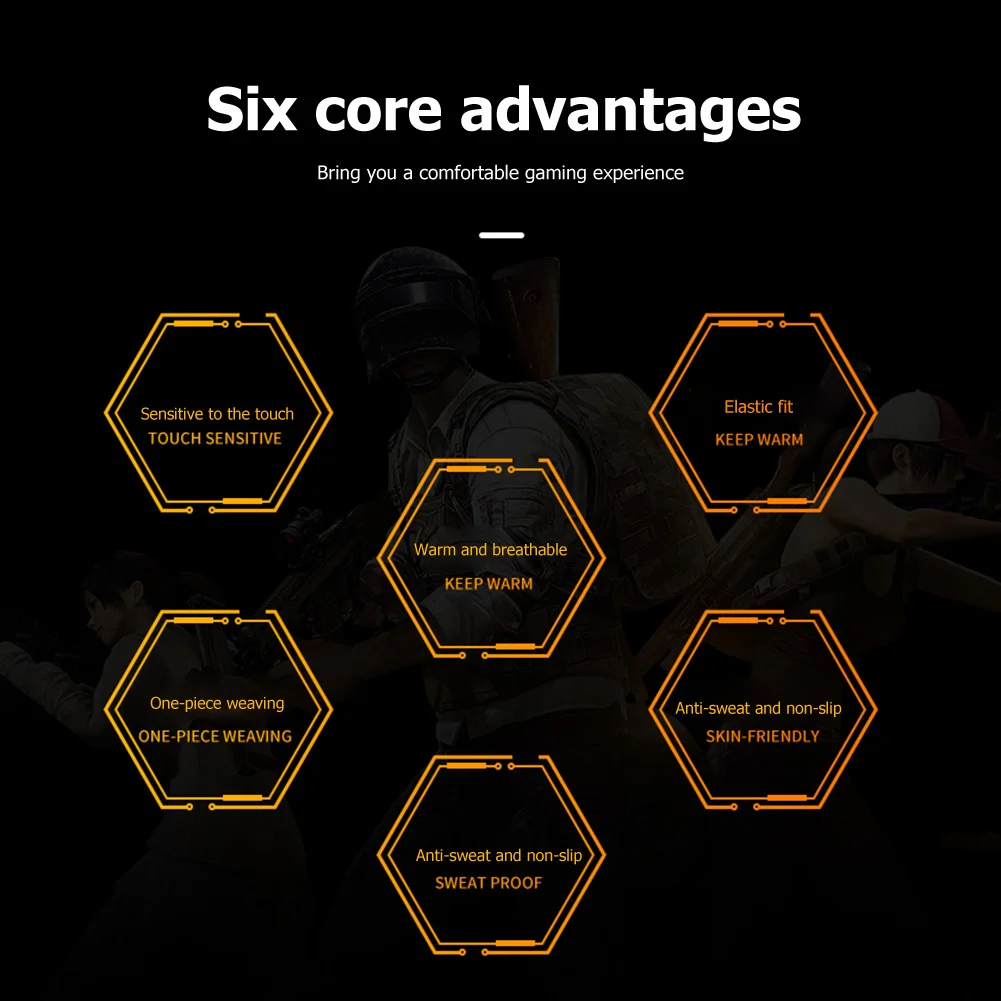 Unisex Anti Slip Touch Screen Gloves Breathable Sweatproof Knit Thermal Gloves Motorcycle Gloves Sports Full Finger