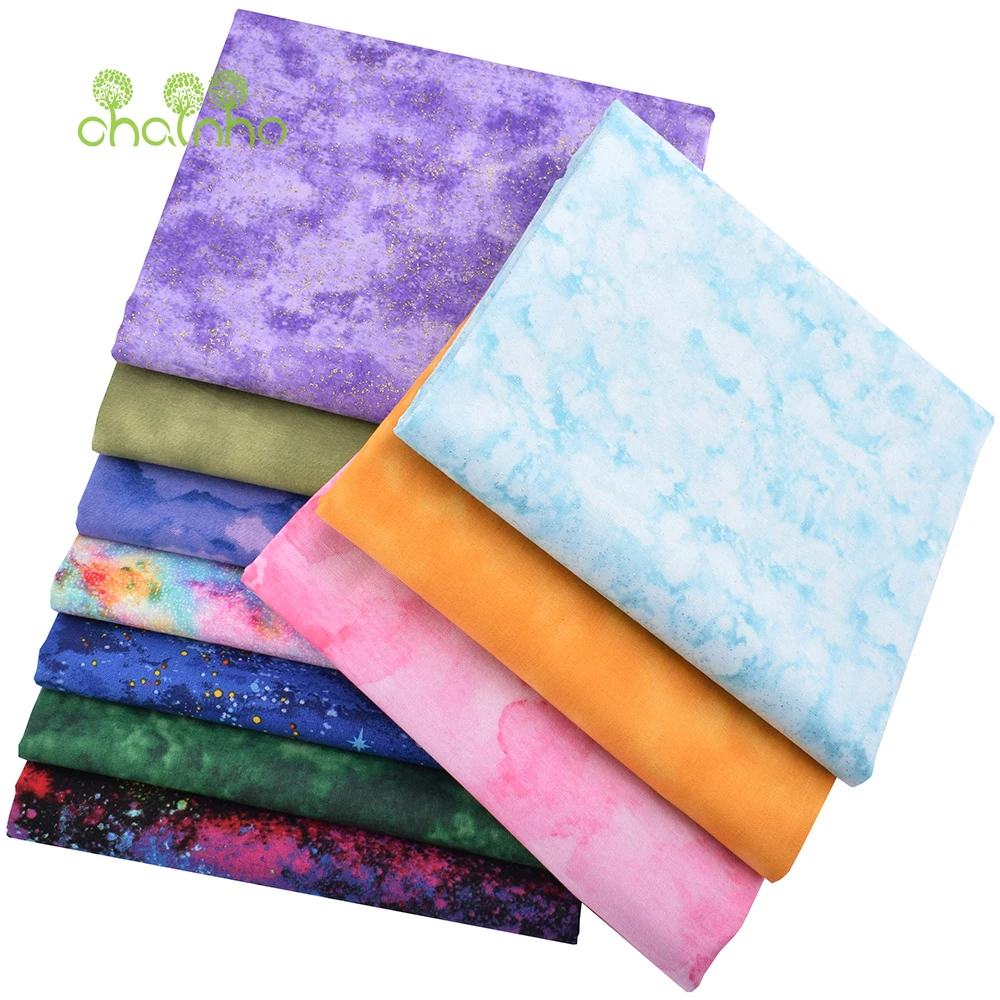 Chainho,Plain Weave Cotton Fabric,Handmade DIY Quilting Sewing Material,Patchwork Cloth,10 Designs Series,20x25cm/Piece,15CD26