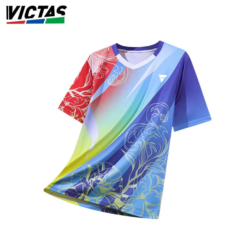 VICTAS Summer Sports Competition Training Shirt Men and Women Table Tennis Badminton Thin Short Sleeve
