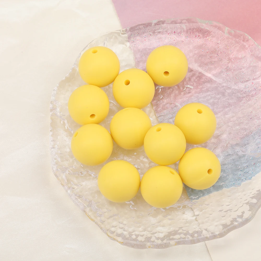 Cordial Design 100Pcs 12/15MM Choose/Silicone Material Beads/Baby Edible Beads/Chewable/Jewelry Accessories/DIY Making Findings - cordial