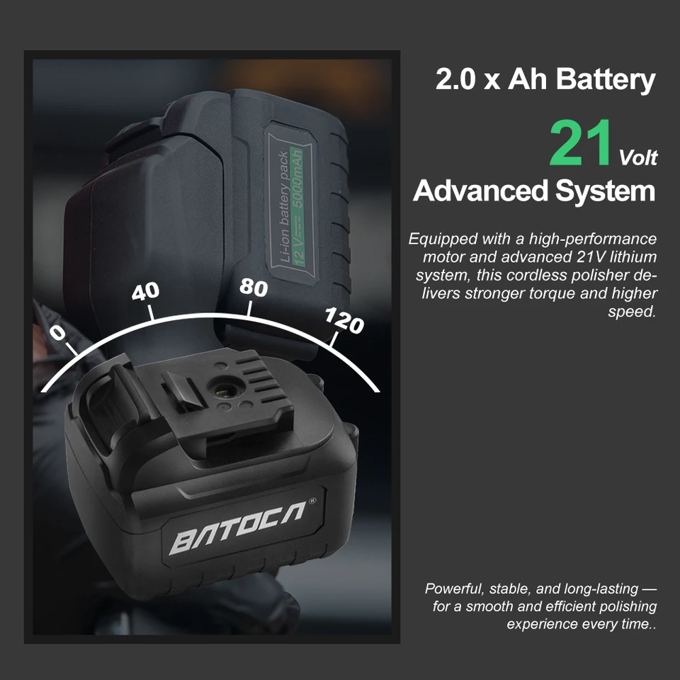 中古 BATOCA-S2 コードレス ポリッシャー バッテリー1個付き バトカ S2 21V コードレスカーポリッシャーセット バッテリー式