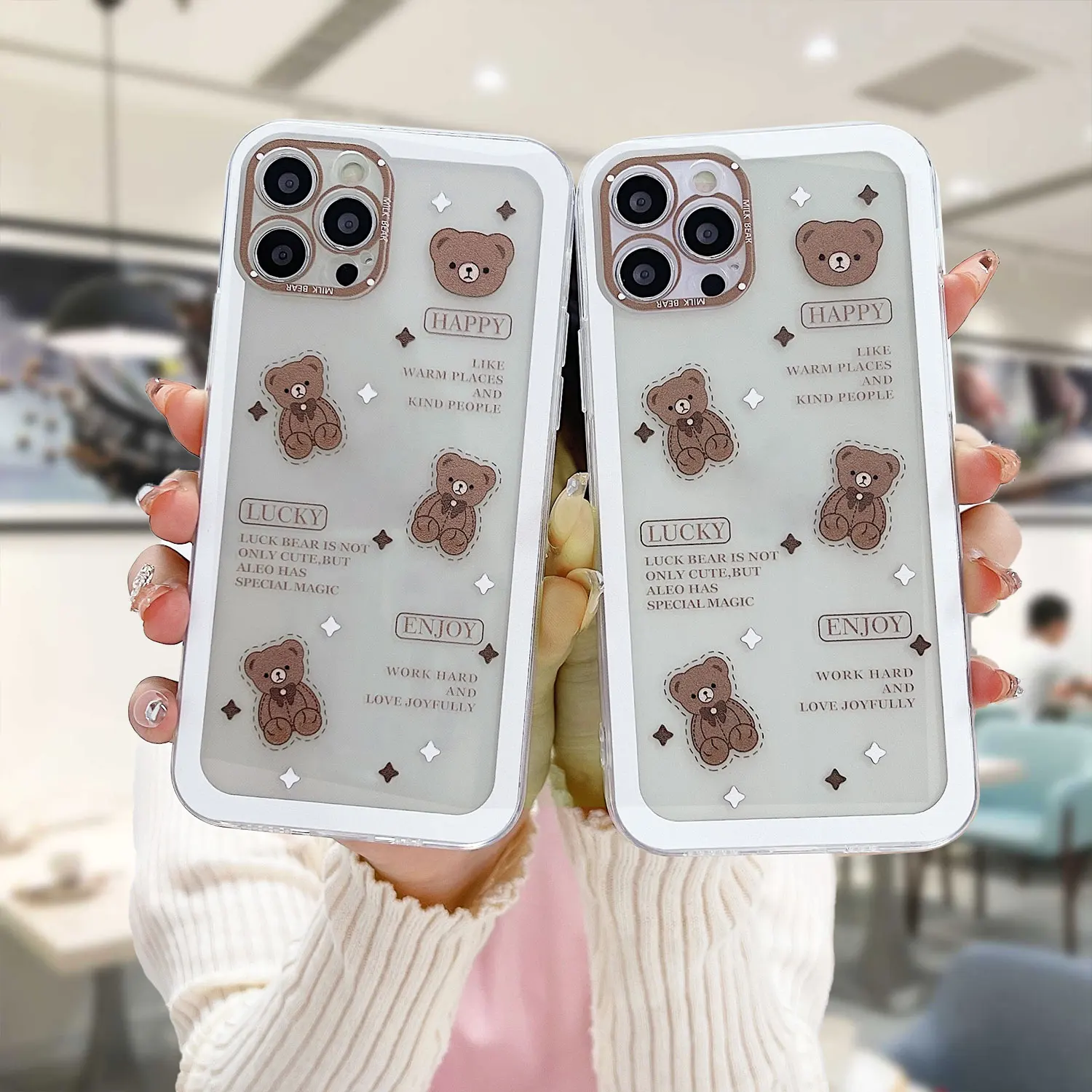 Luxury Designer For iPhone 11 12 13 Pro Max 6 7 8 Plus X XS Max XR SE 2 3  Cover 3D Bear New Phone Cases For Apple iPhone Series - AliExpress