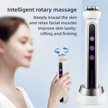 3in1 RF Heating EMS Facial 360° Roller Massager for FIne Lines Lifting Skin Rejuvenation Skin Firm Microcurrent Beauty Machine
