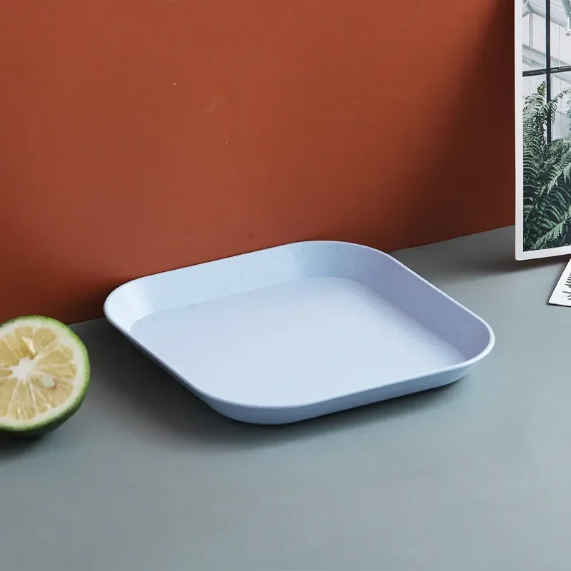 Dessert Plate Pure Natural Wheat Square Snack Straw Bowl Sauce Seasoning Dish Degradable ECO-friendly Tableware Snack Bowl
