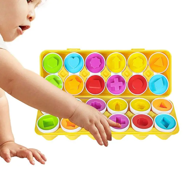 

Egg Matching Toy 12Pcs Montessori Geometric Eggs For Easter Gifts Matching Eggs Learning Toys For Kids Preschool Educational Toy