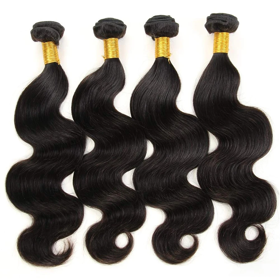 Body Wave Human Hair Bundles Natural Color 30 40 Inch For Black Women Brazilian Remy Hair Weave 3 4 Bundles Deal Extensions