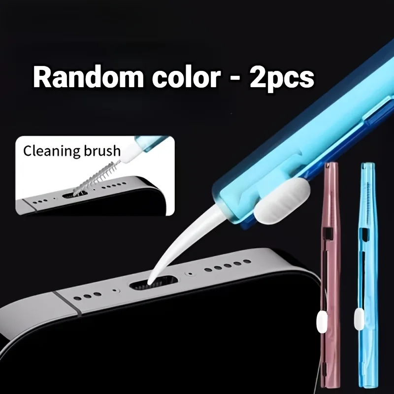 Kit di pulizia retrattile per telefono e auricolari (2/4 pezzi) con spazzola multifunzionale portatile, adatto per smartphone, tablet, ecc.