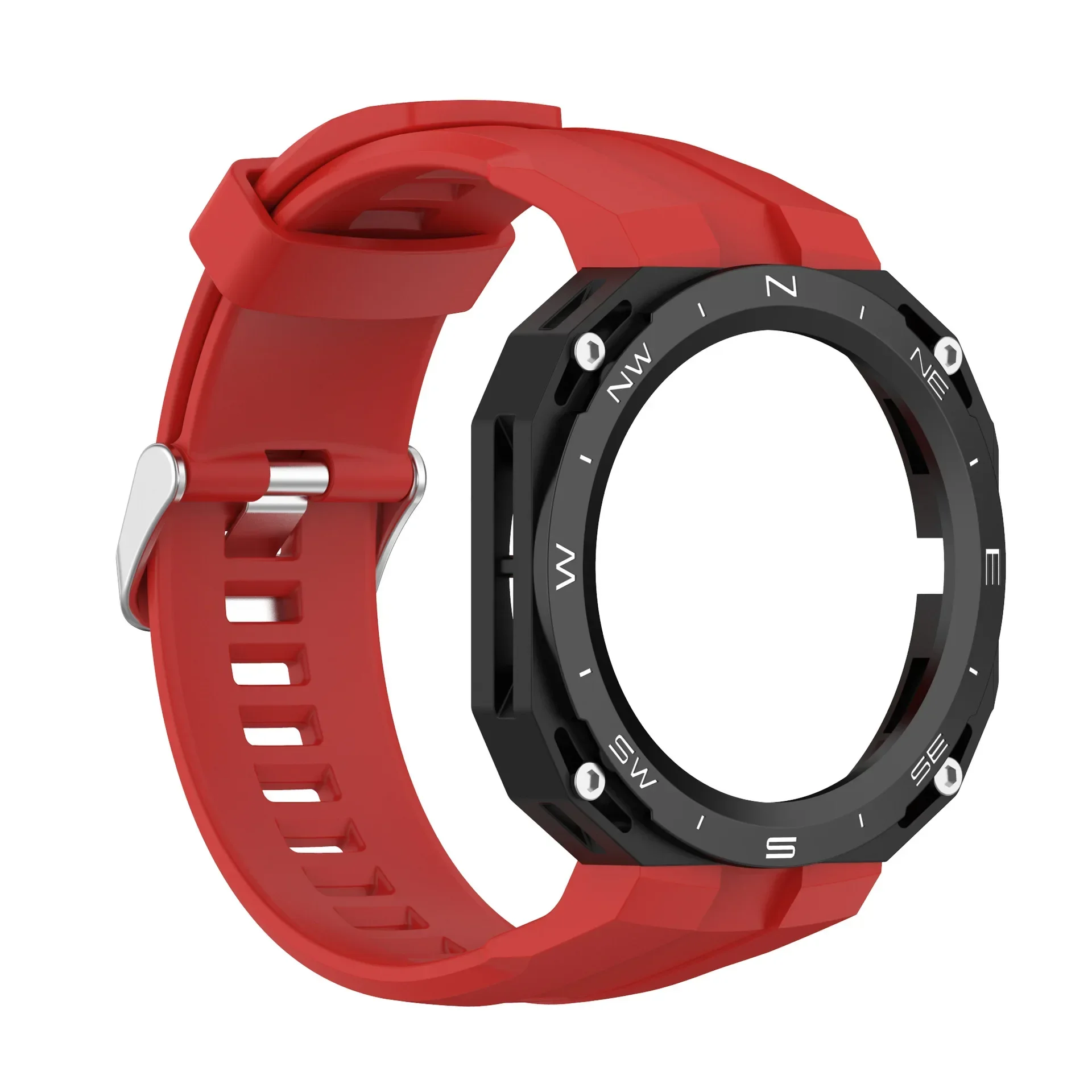 Stylish Silicone Compass Design Case with Strap for Huawei Watch GT Cyber – Premium Replacement Accessory Kit