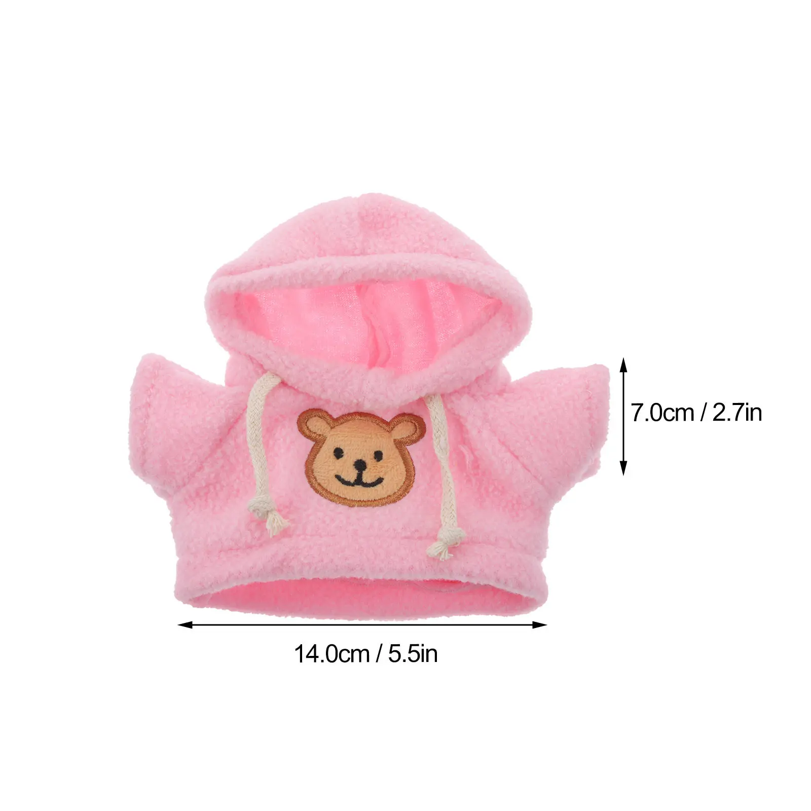 2Pcs 박제 동물 후드티 곰 장 후드티 세트 어린이를위한 선물용 후드티 세트