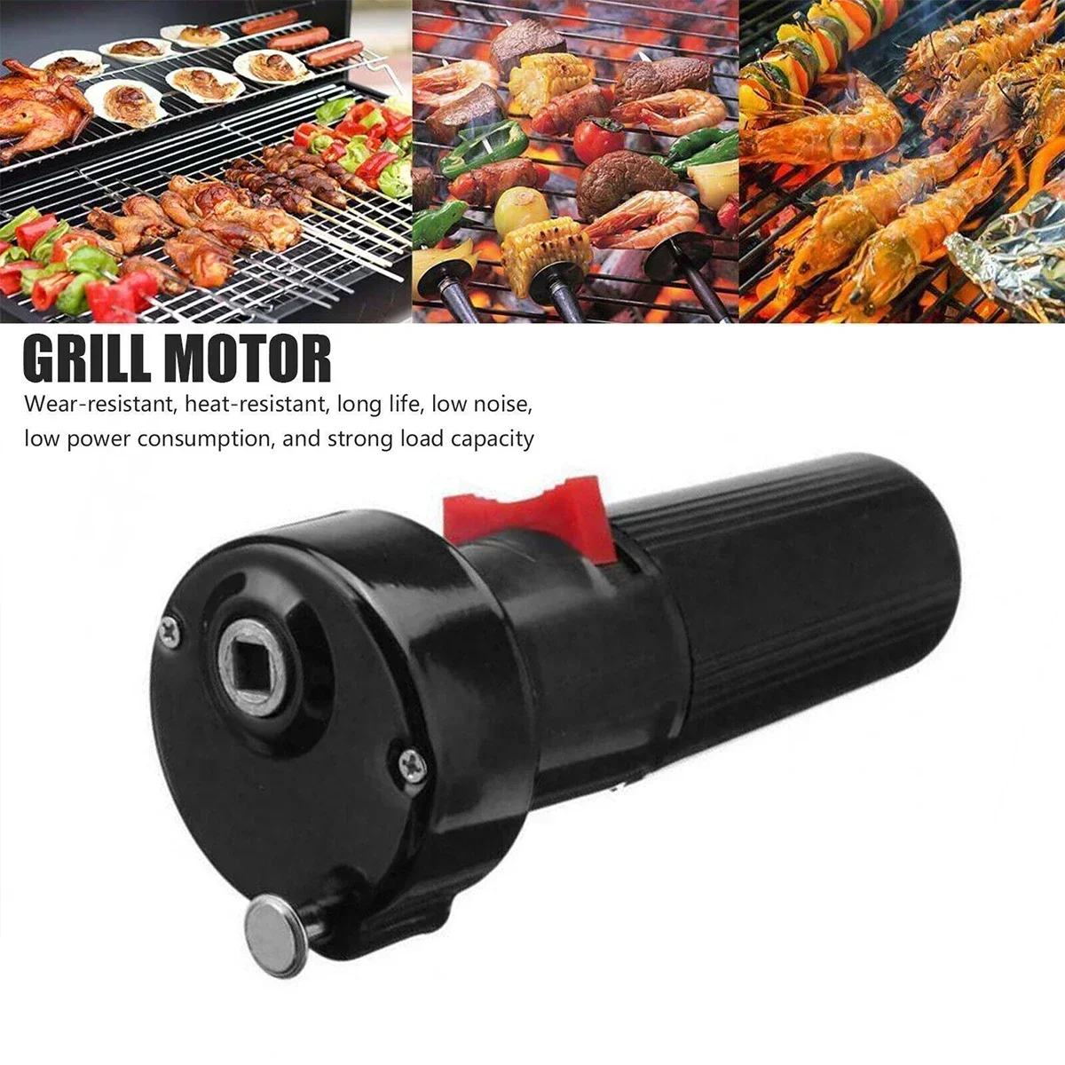BBQ Rotator Motor Rotary Fork Set Electric BBQ Rotisserie Grill Rod 1.5V D Size Barbecue Rotisserie Rotator Motor barbecue skewers barbecue tools