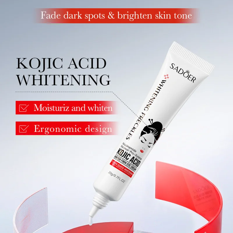 SADOER Kojic Acid Skin Care Sets Moisturizing Freckle Removing Anti Wrinkles Face Cream Anti Dark Circles Eye Cream Skin Care