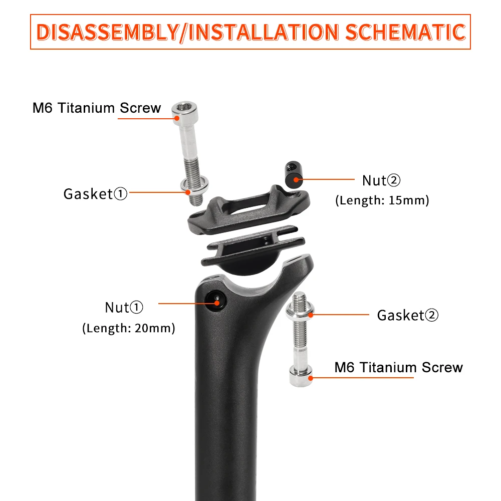 Tofek-マウンテンバイク用カーボンシートポスト,軽量,27.2mm, 31.6mm