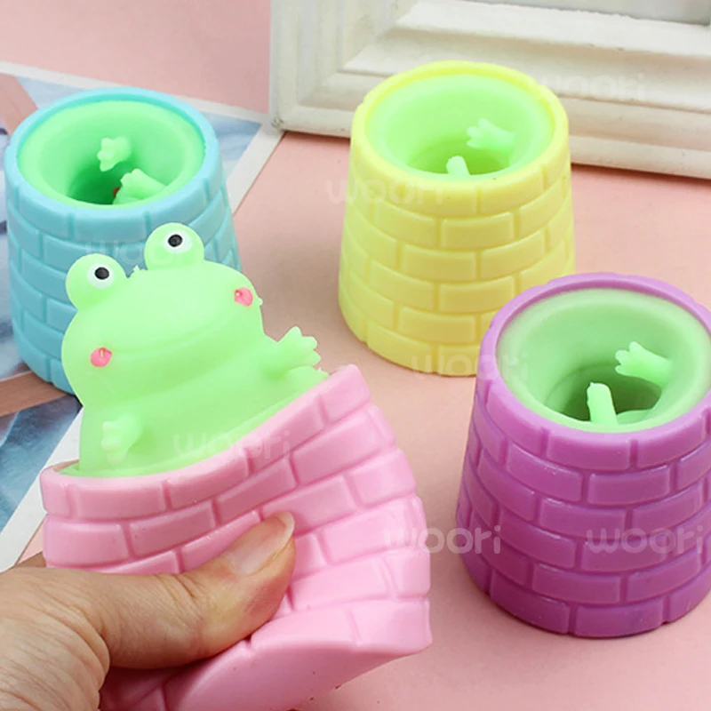 Ovly New Squeezing Rabbit Astronaut Frog Squirrel Cup Toys Decompression Fidget Antistress Sensory Stress Reliefing Kids Gift 4