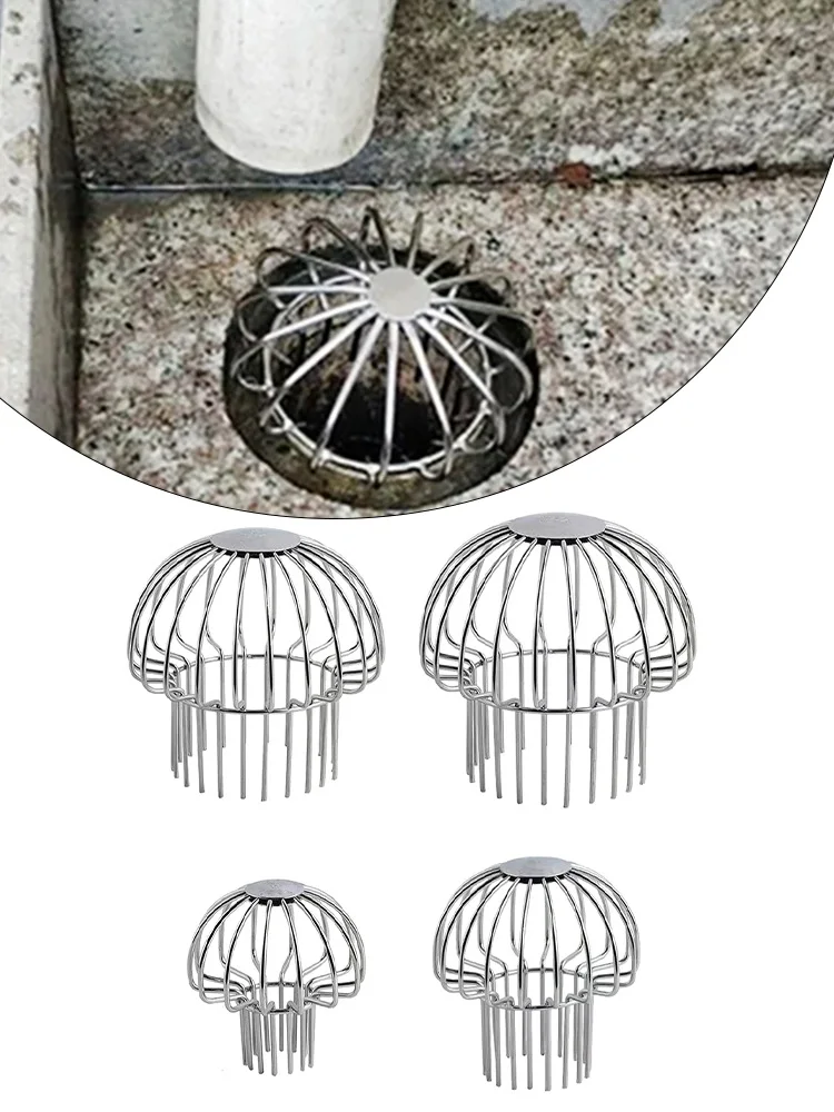 50-160mm Strainer Garden Landscaping Floor Drain Gutter Guard Roof Guttering Cover Leaf Protection Netting Gutter Guard Mesh garden gutter guard