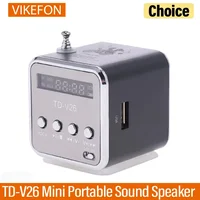 VIKEFON TD-V26 Mini Portable Sound Speaker TF Card FM Radio AUX Stereo Music Player Bluetooth Speaker Outdoor High Looks Party 1