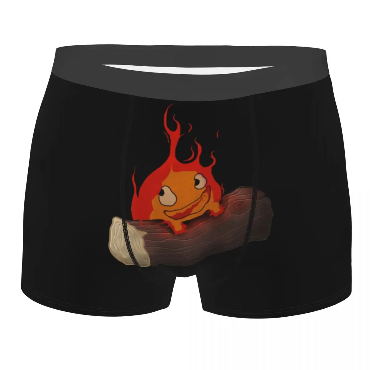 

Fire Men Howls Moving Castle Calcifer Boxer Shorts Panties Soft Underwear Ghibli Studio Anime Movie Male Sexy Underpants