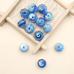 Elegant Blue Murano Crystal Faceted Glass Beads for Jewelry Making and DIY Accessories (Blue)