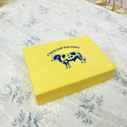 Faux Yellow Butter Block Squishy Toy for Crafts and Decoration (Milk brick)