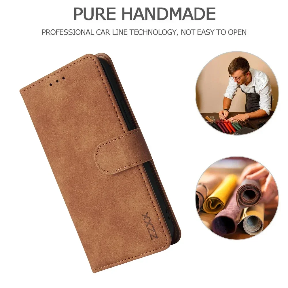 Luxurious Leather Wallet Phone Case with Magnetic Flip & Card Holder Slot