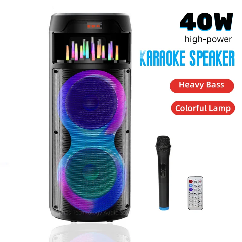 Haut-parleur Portable Bluetooth Haute Puissance Avec Microphone Sans Fil,  Amplificateur Actif Pour Haut-parleurs D'extérieur, Lecture De Musique Mp3  - Haut-parleurs - AliExpress