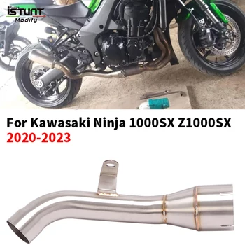 Slip On For Kawasaki Ninja 1000SX Z1000SX 2020 - 2023 Motorcycle Exhaust Escape Modify Middle Link Pipe Connect Original Muffler