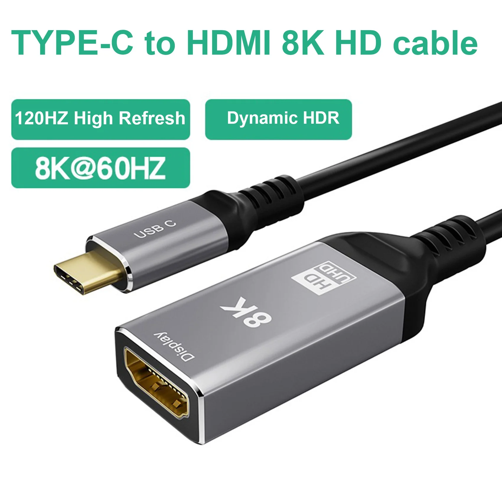 C ŸԿ HDMI ȣȯ  ̺, 8K @ 60Hz HD ̺,  ǻ  HD  ̺