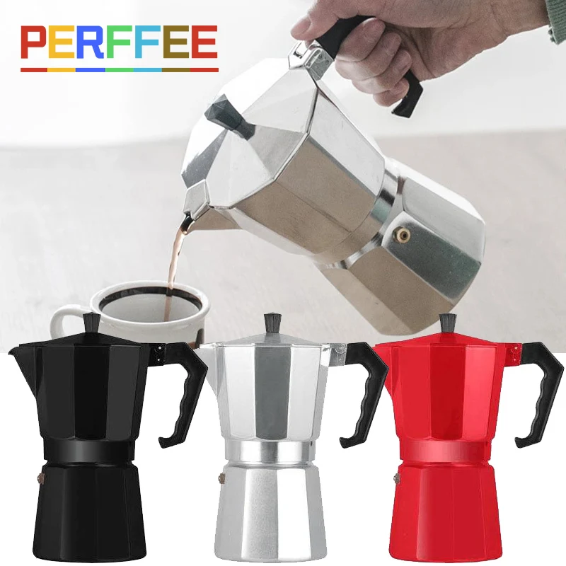 100-450ml Stovetop Espresso Maker Greca Coffee Maker Moka Pot Stainless  Steel Italian Classic Espresso Induction Compatible - AliExpress