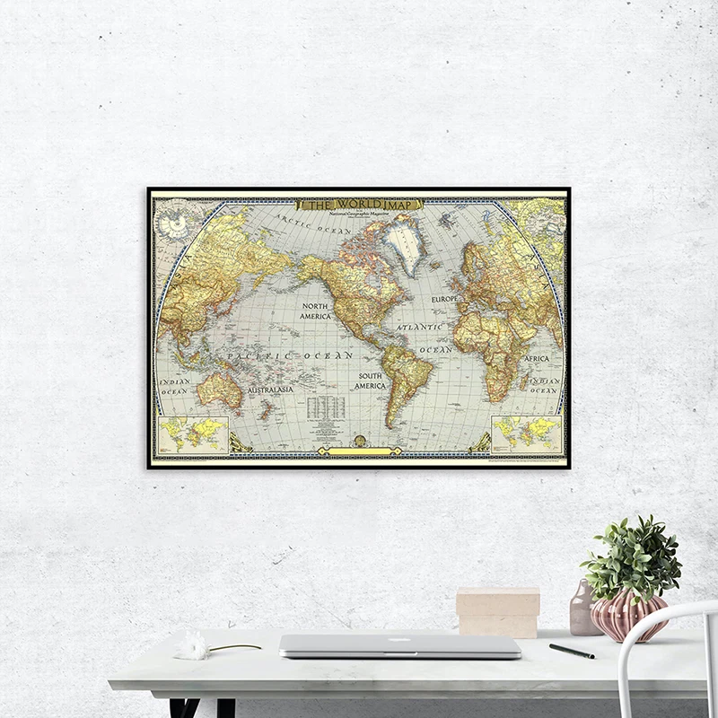 Рисунок 6 - Карта мира с круглыми углами 90*60 см