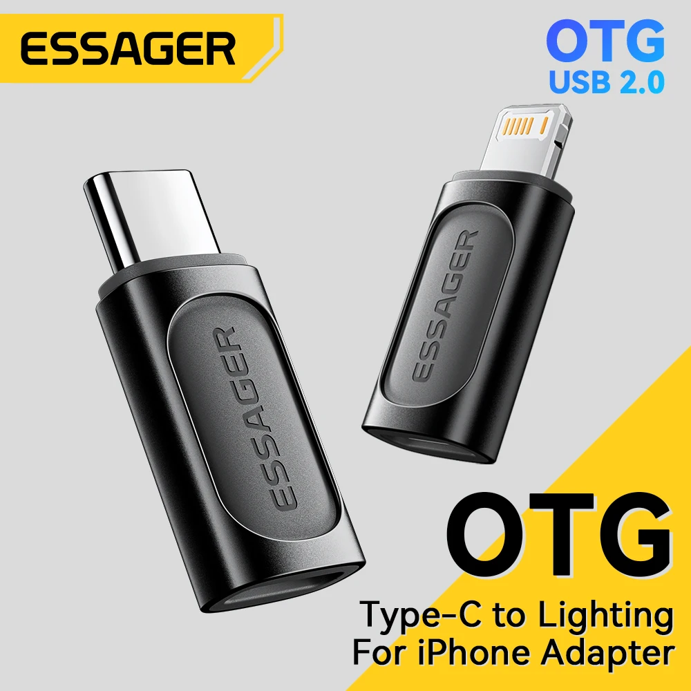 

Essager Lighting To Type C OTG Adapter USB Type C To lighting PD 20W Fast Charging For iPhone 15 14 13 12 Pro Max ios Converter