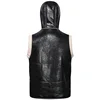 H70 Winter Fashion Cashmere Thicken Warm Hooded Waistcoats for Men Good Quality PU Leather Windprood Large Size Vest Coats Male 3