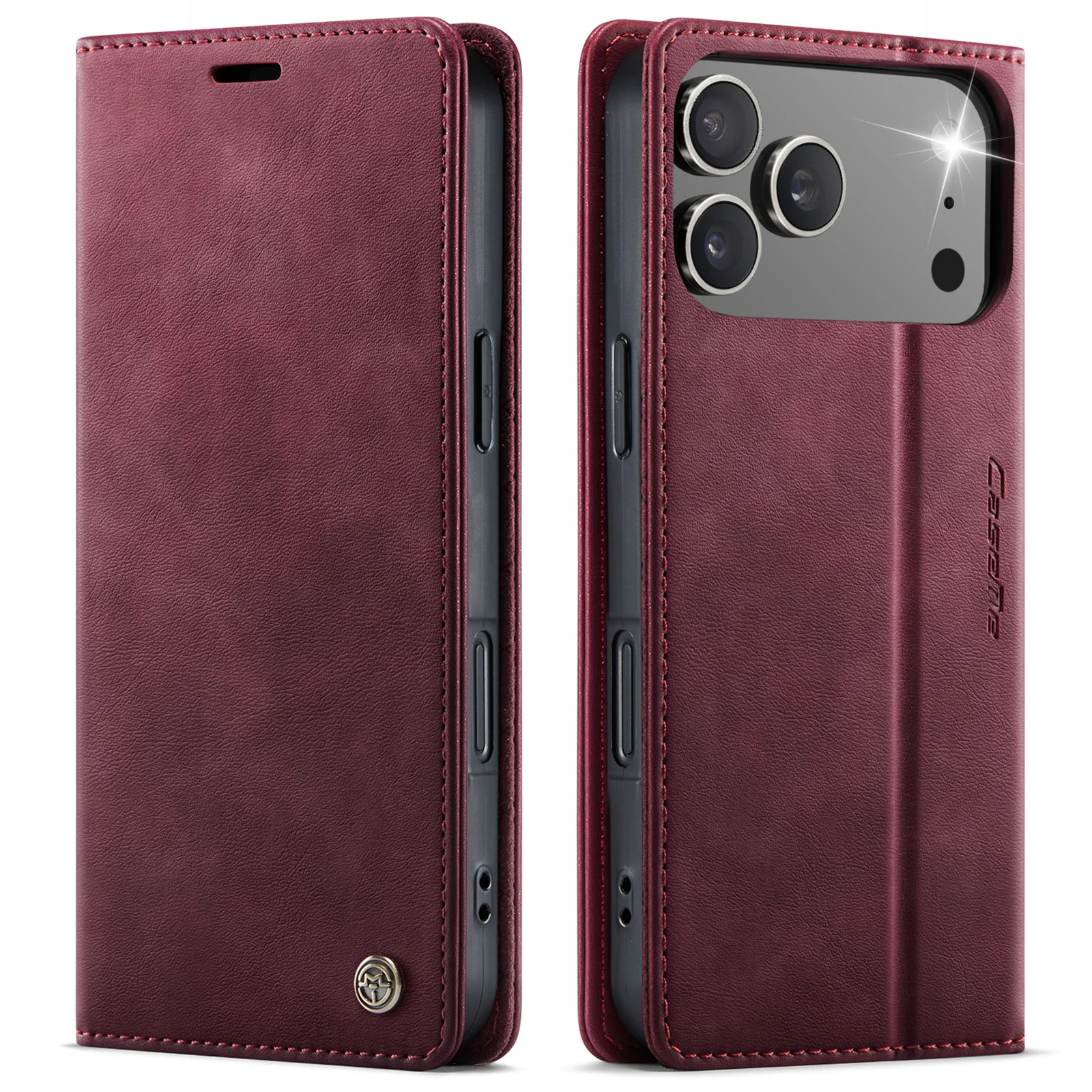 Magnetic Wallet Case Flip PU Leather with Card Slot and Money Pocket