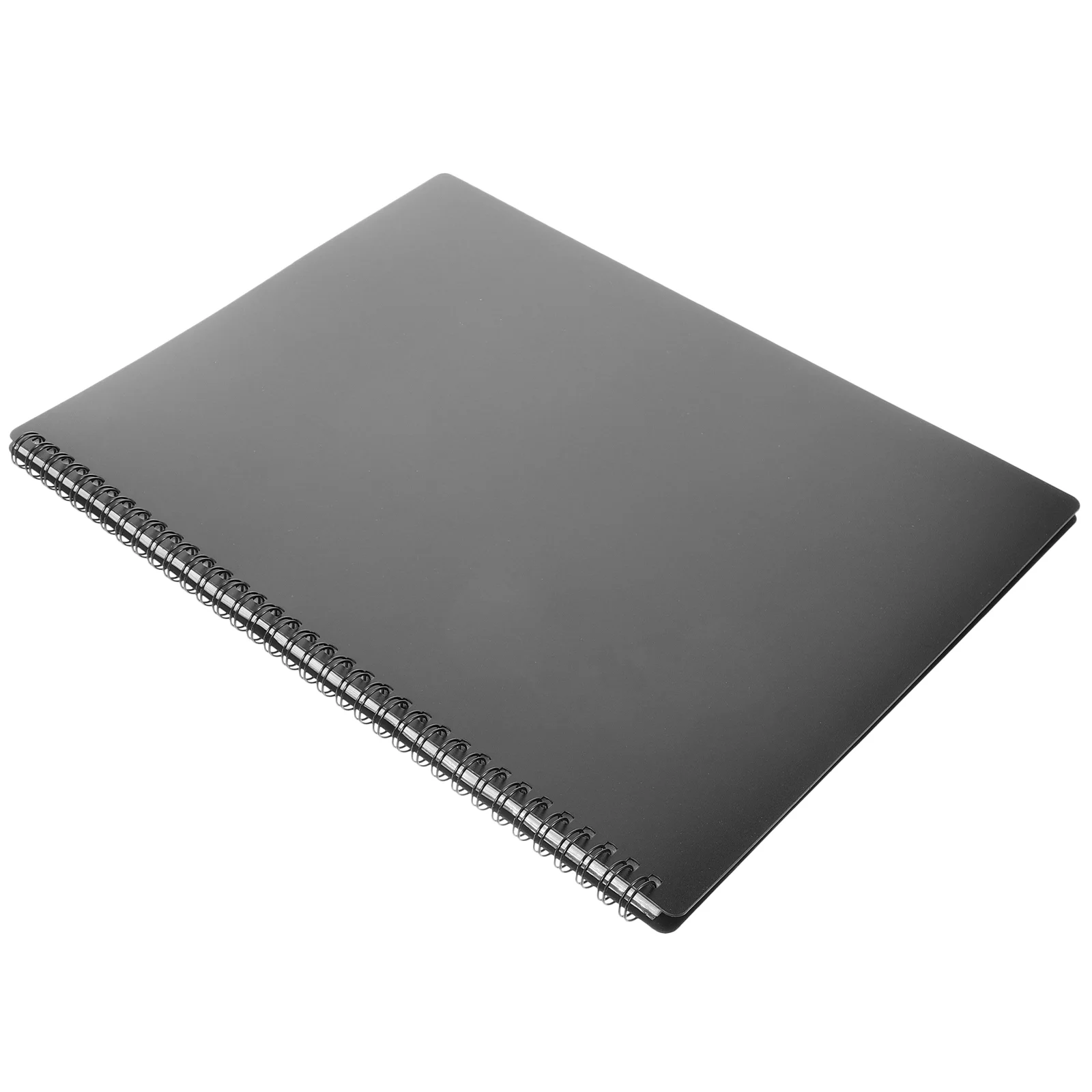 

Test Paper Folder Black File Folders Holder Sheet Music Book Binder Organizer Pp with Plastic Sleeves Flat