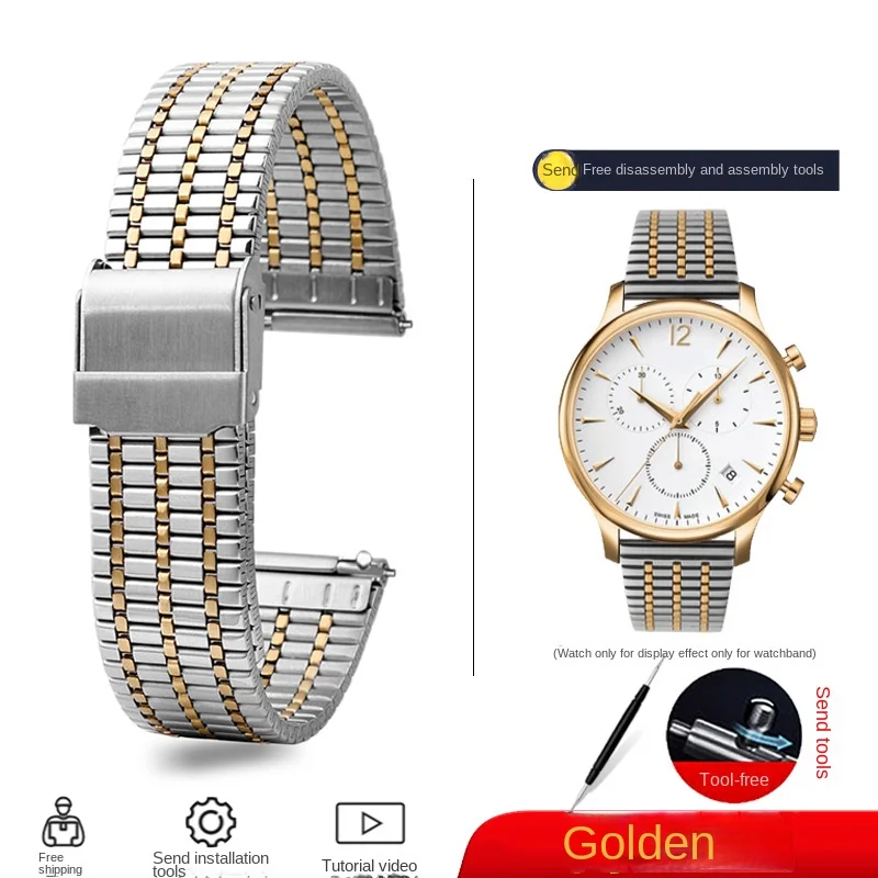 Sleek Stainless Steel Quick Release Watchband - Unisex Sizes 18mm, 20mm, 22mm