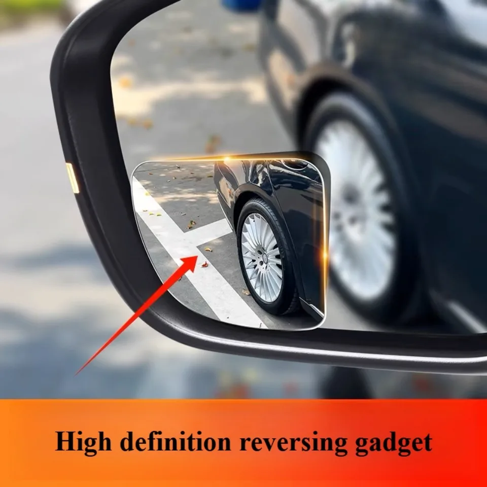 2pcs Car Mirror Wide Angle 360&deg; Adjustable Auxiliary Rearview Mirrors HD Frameless Small Round car mirror