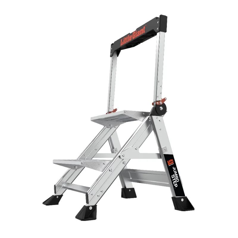 

Little Giant Ladder Systems Jumbo Step, 2 Step Aluminum Type 1AA, 375 lbs. Rated Step Stool step ladder