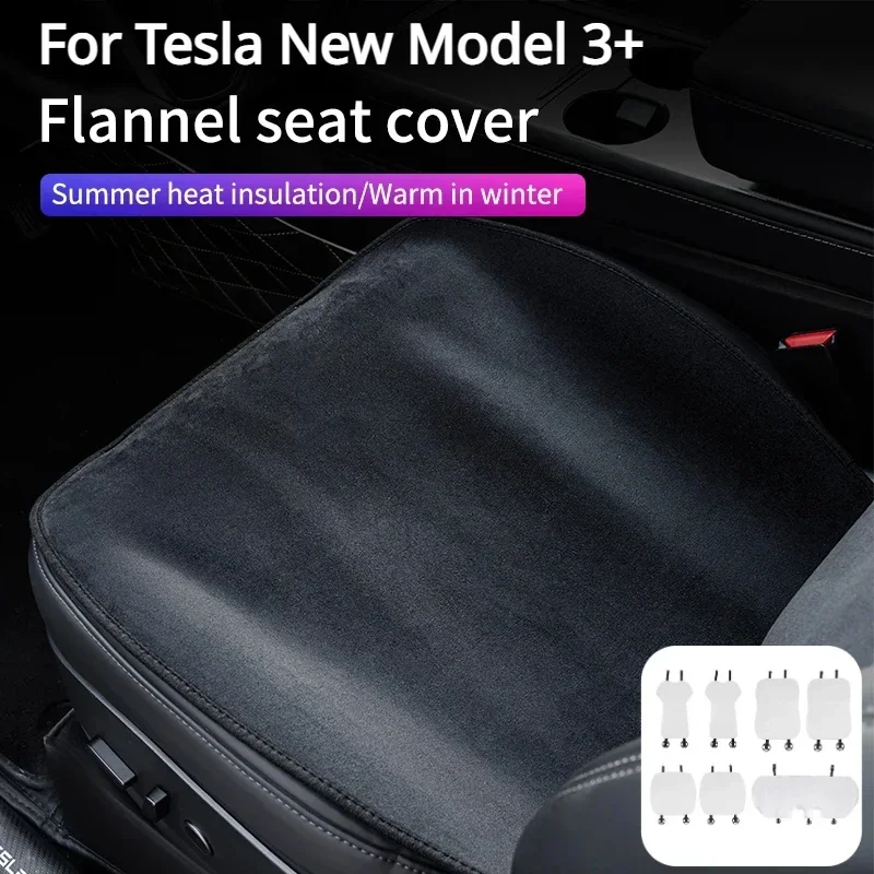 

Seat Cushion for Tesla New Model 3+ Flannel Anti-dirty Seat Pad Mats Cover Breathable Flocking Cushion Car Interior Accessories