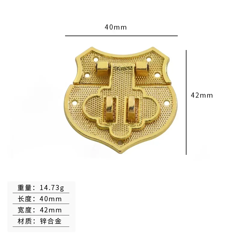 2pc Antique Padlock Bronze/Gold Box Hasp Lock Catch Latches for Jewelry Box Suitcase Buckle Clasp Furniture Hardware accessories