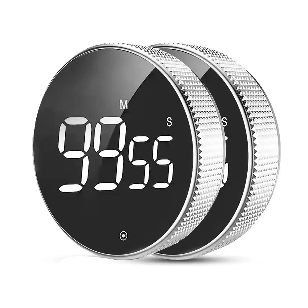 Digital Kitchen Timer with Magnetic Backing and Large LED Display